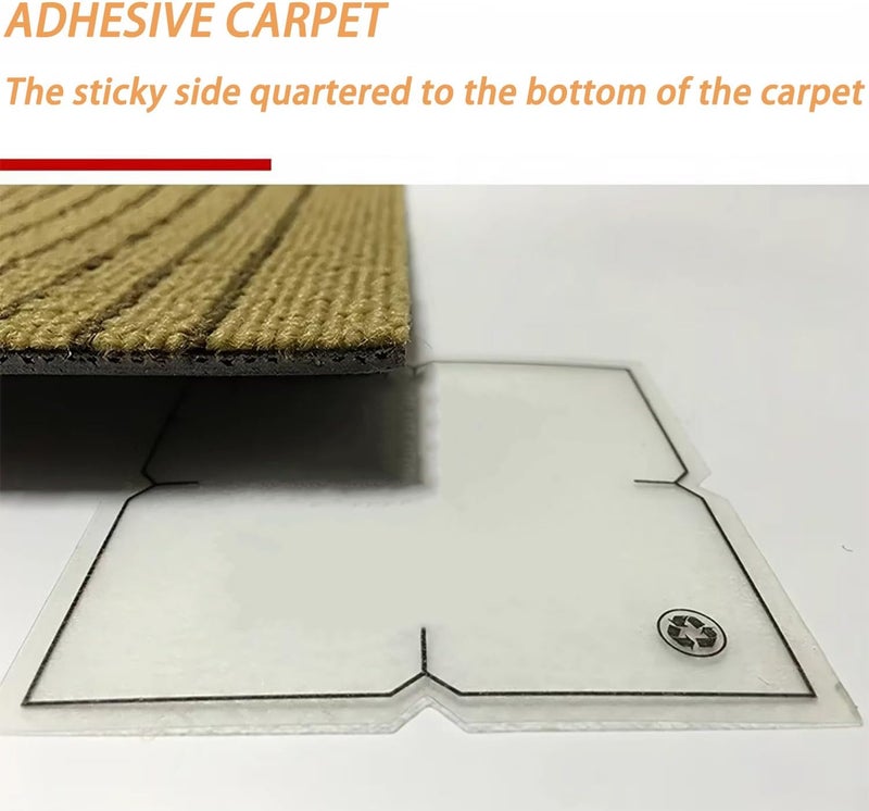 Vakerga Premium Carpet Tile Adhesive Connectors Carpet Square Adhesives That Creates a Floating Floor 280 tabs per Pack - Image 3